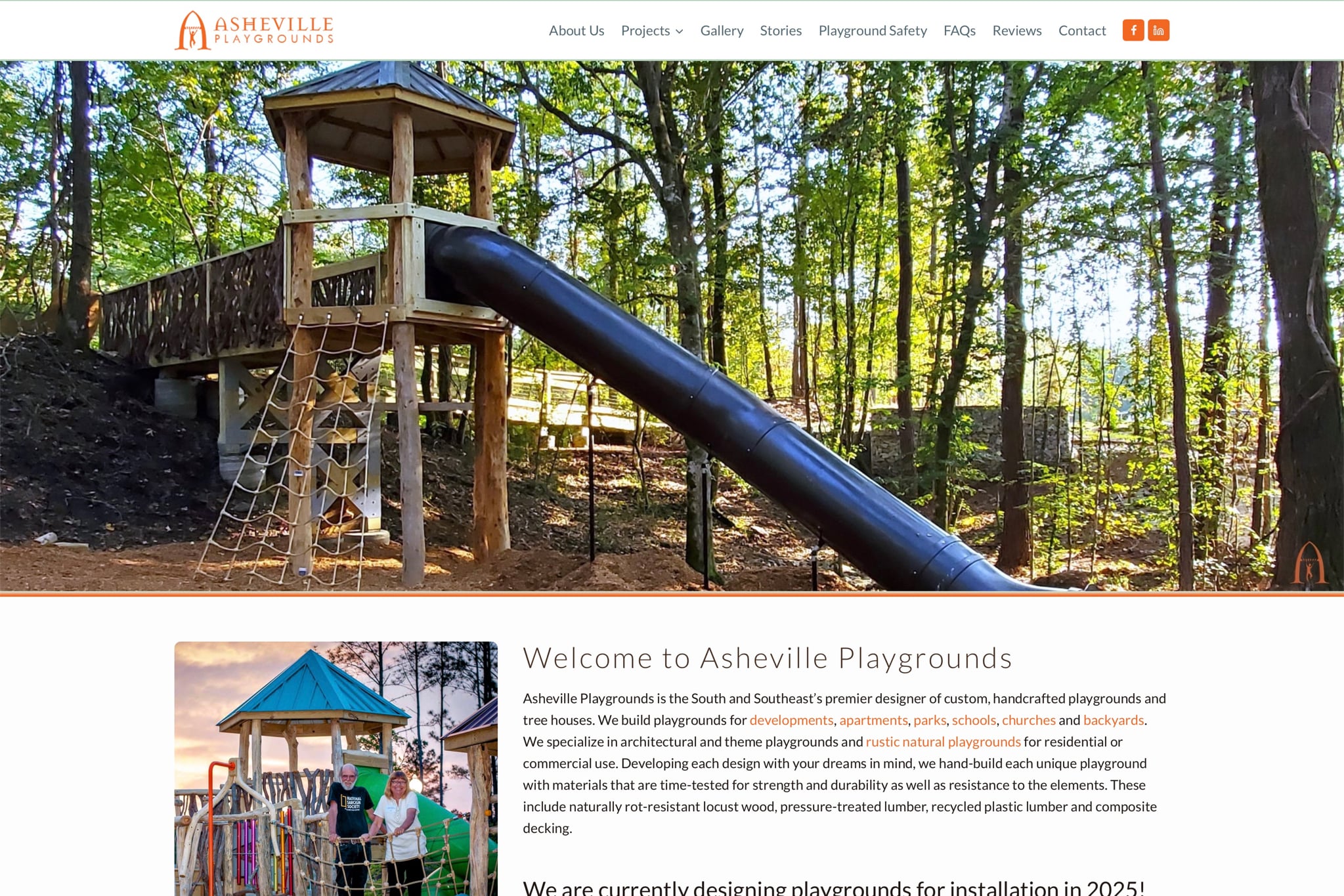 ashevilleplaygrounds.com home page screenshot